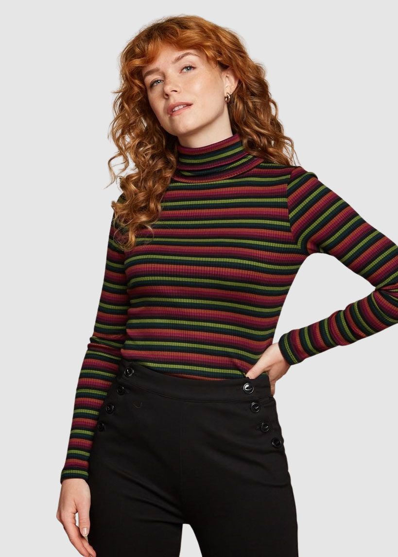 Rollneck Top Jardin Stripe