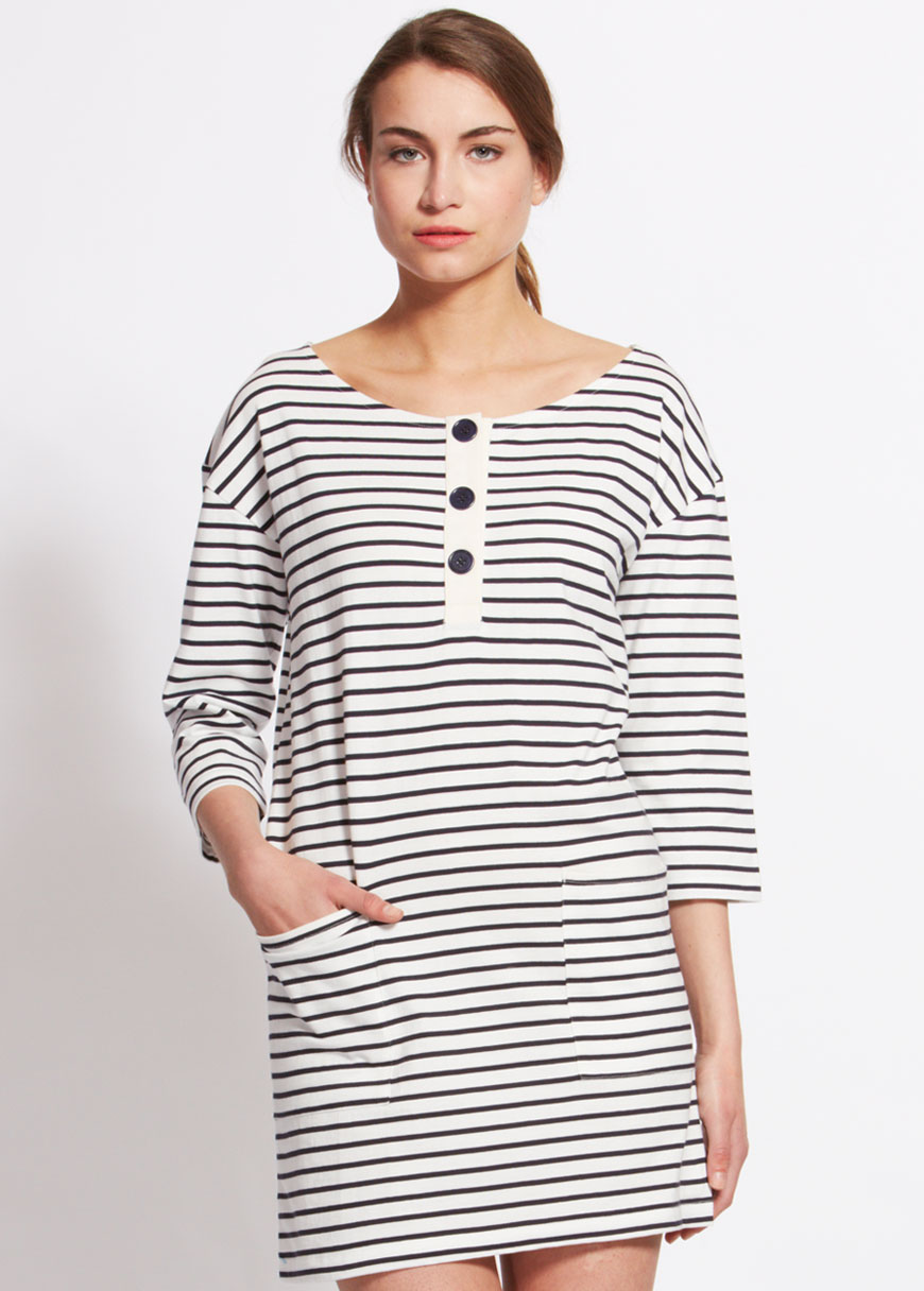 Eliza Stripe Tunic Navy