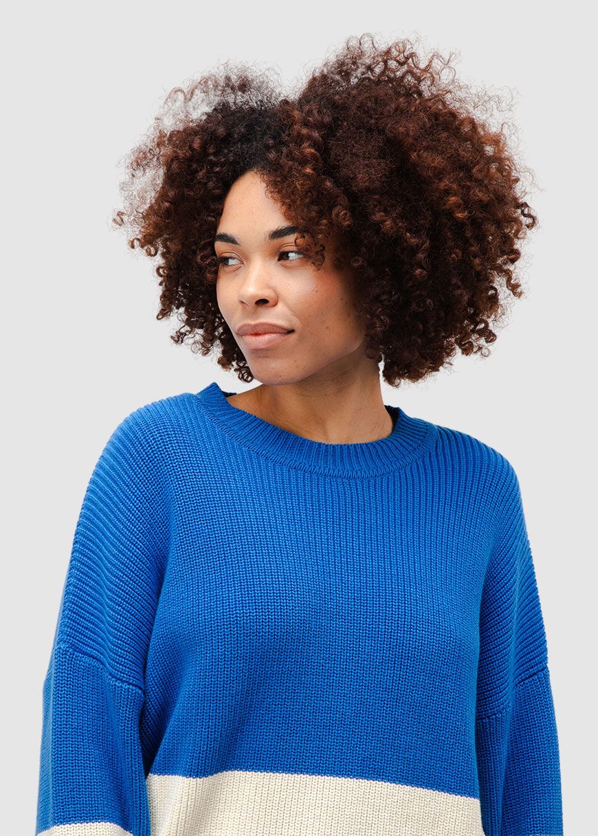 Bicolor Cotton Sweater