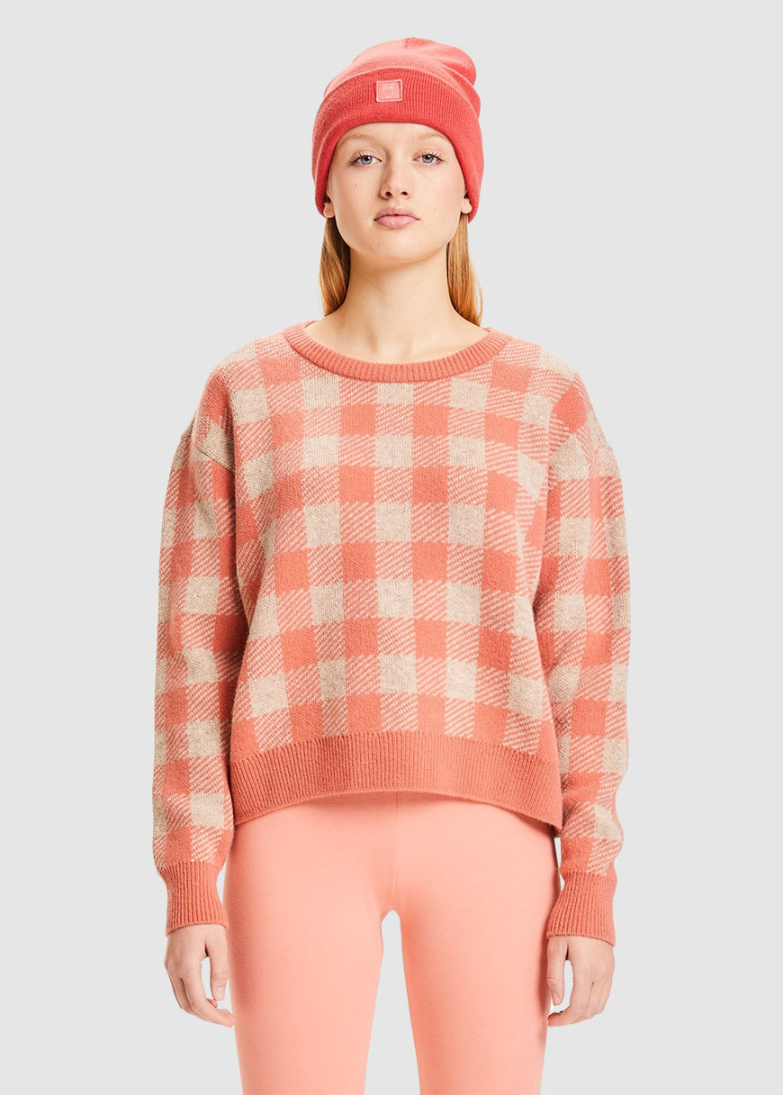 Myrthe Lambswool Pixel Check Crew Neck