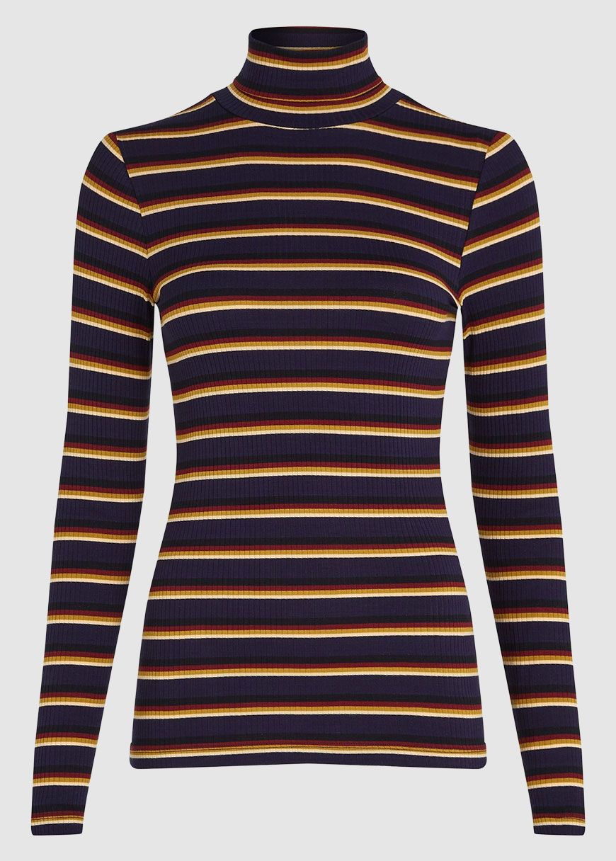 Rollneck Top Century Stripe