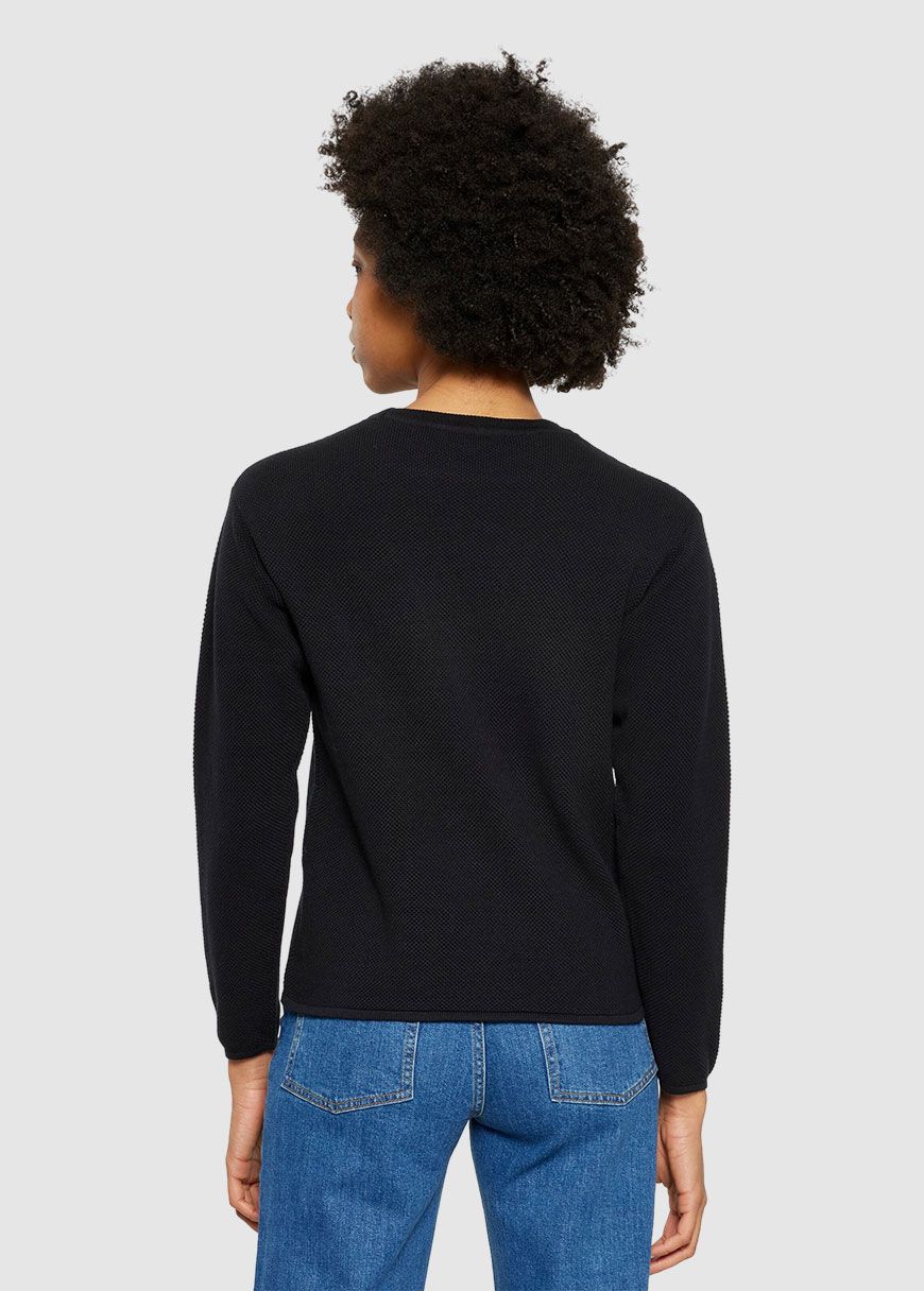 Cotton Micro Bubble Crew Neck Knit