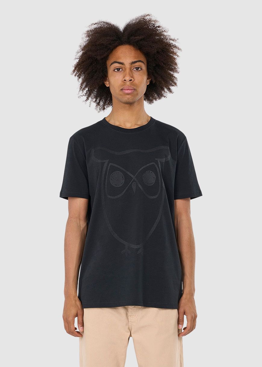 Regular Big Owl Front Print T-Shirt