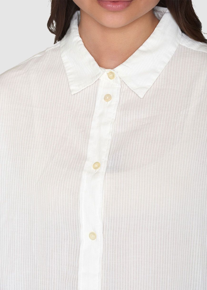 Loose Stripe Structure Shirt