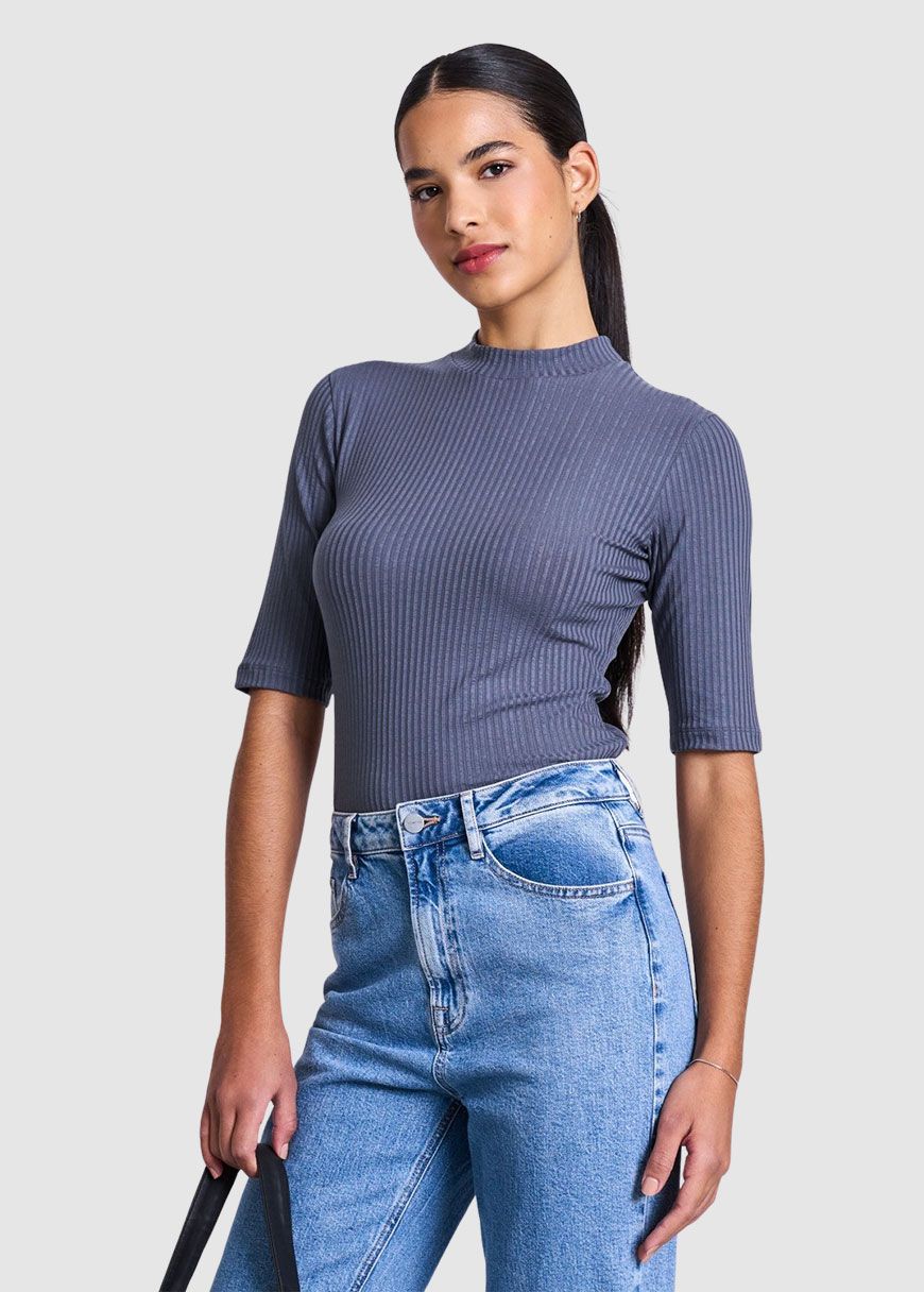 Lyocell Rib T-Shirt Nina