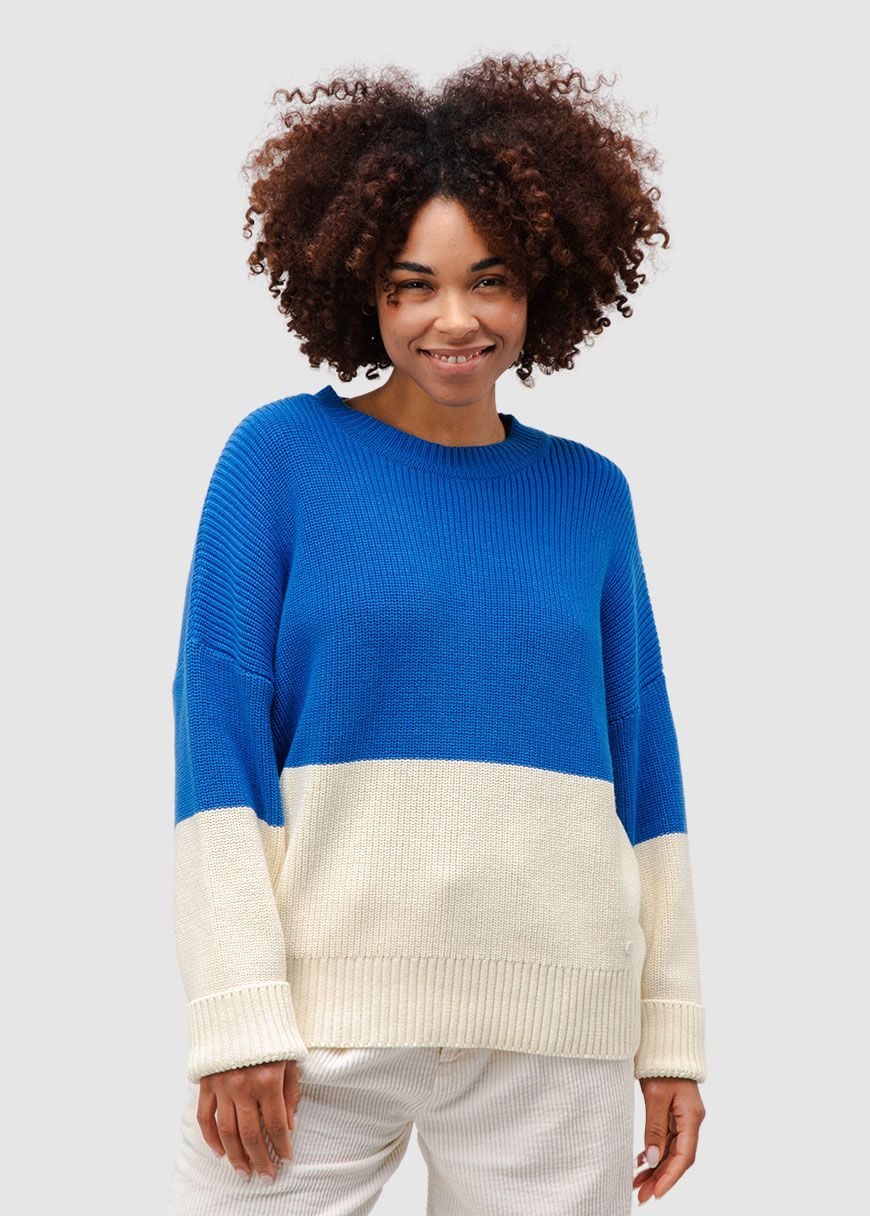 Bicolor Cotton Sweater