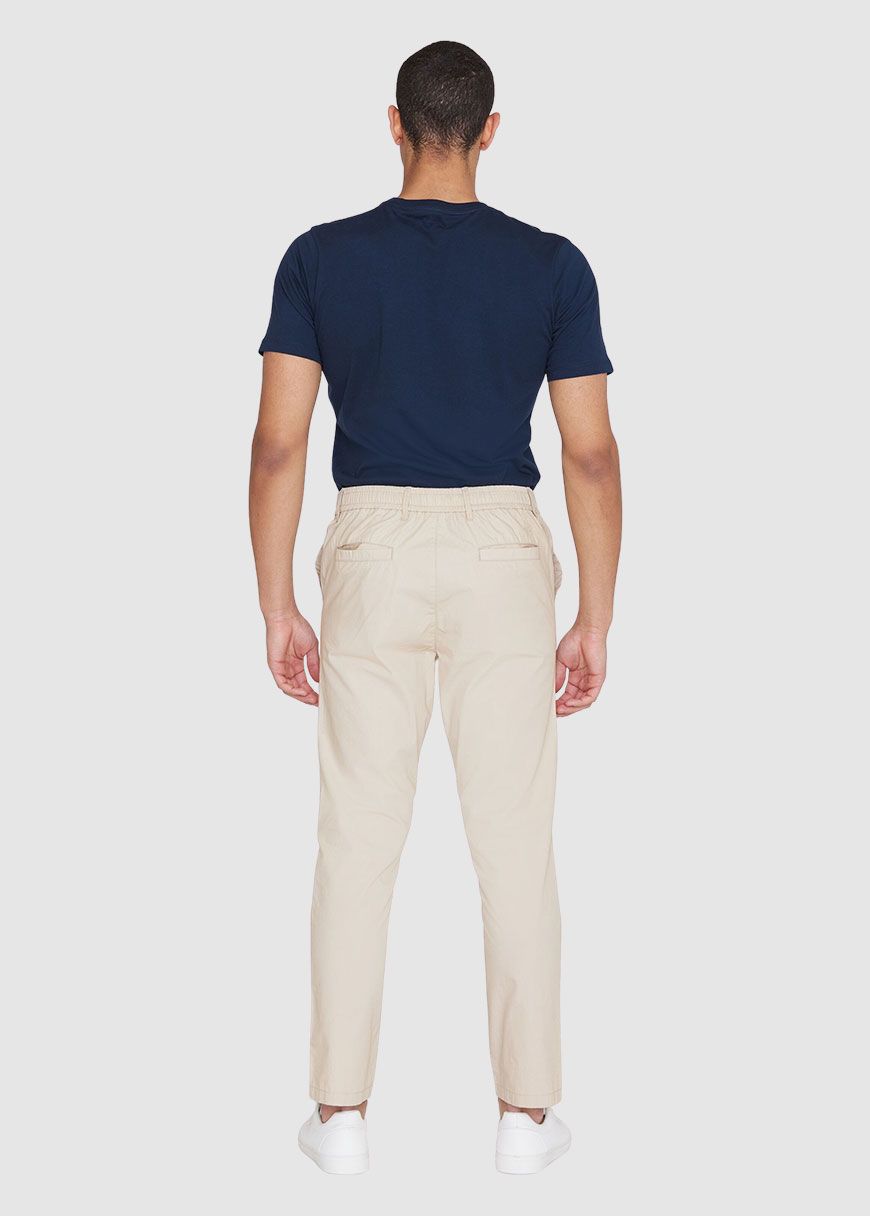 Tim Tapered Poplin Elastic Waist String Pants