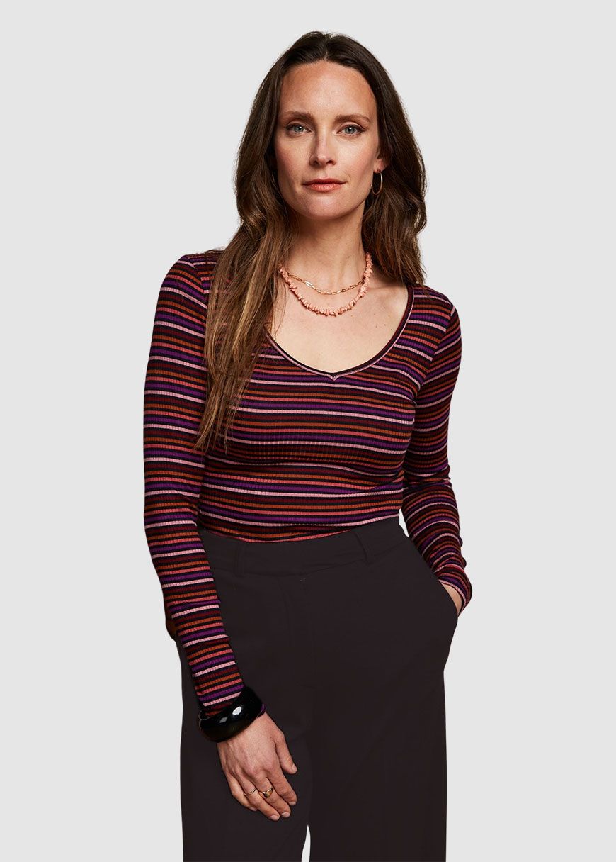 Carice V Top Rolla Stripe