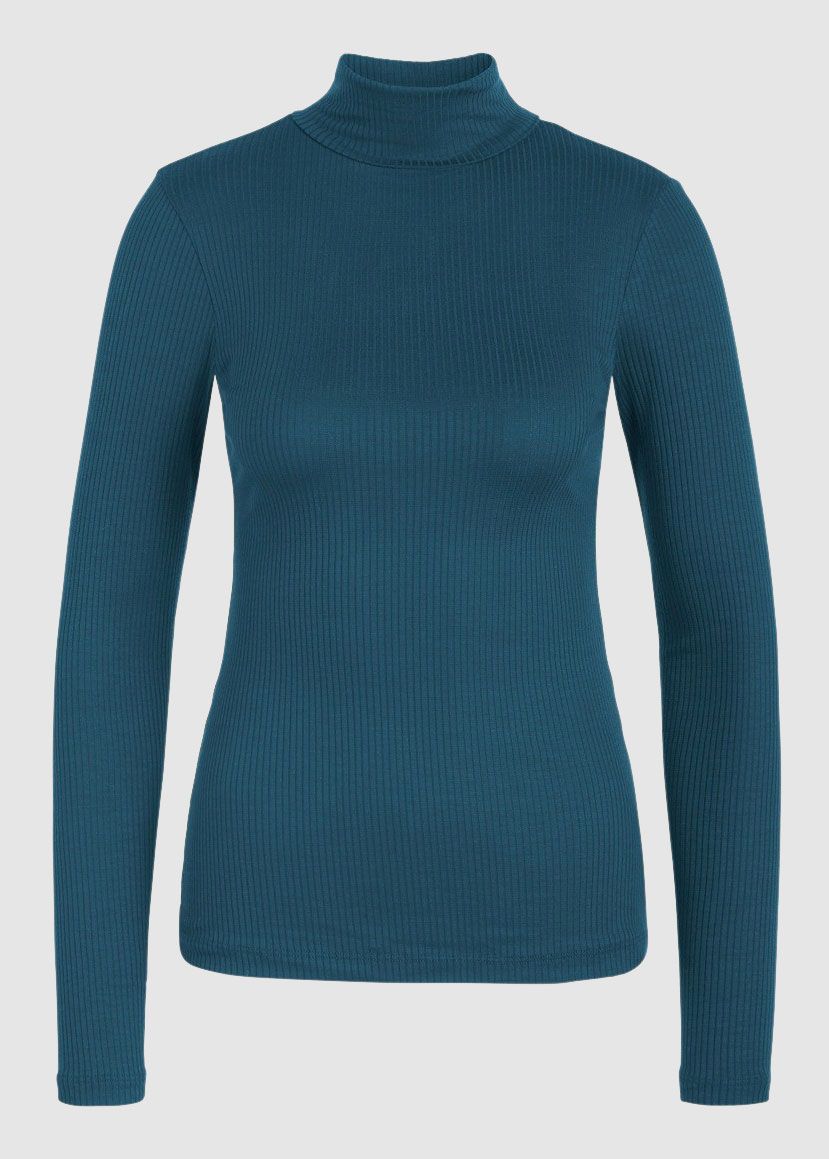 Rollneck Top Uni Rib