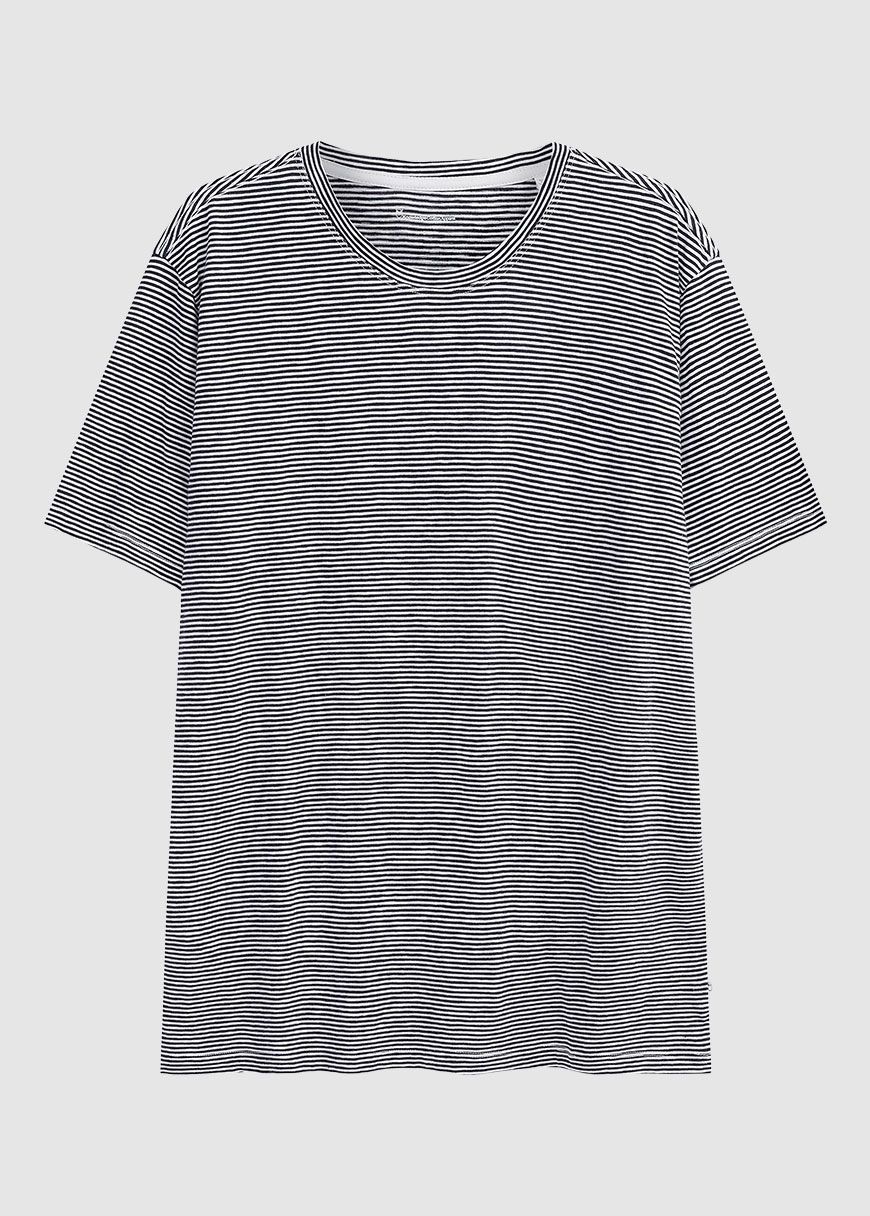 Narrow Striped Slub Tee