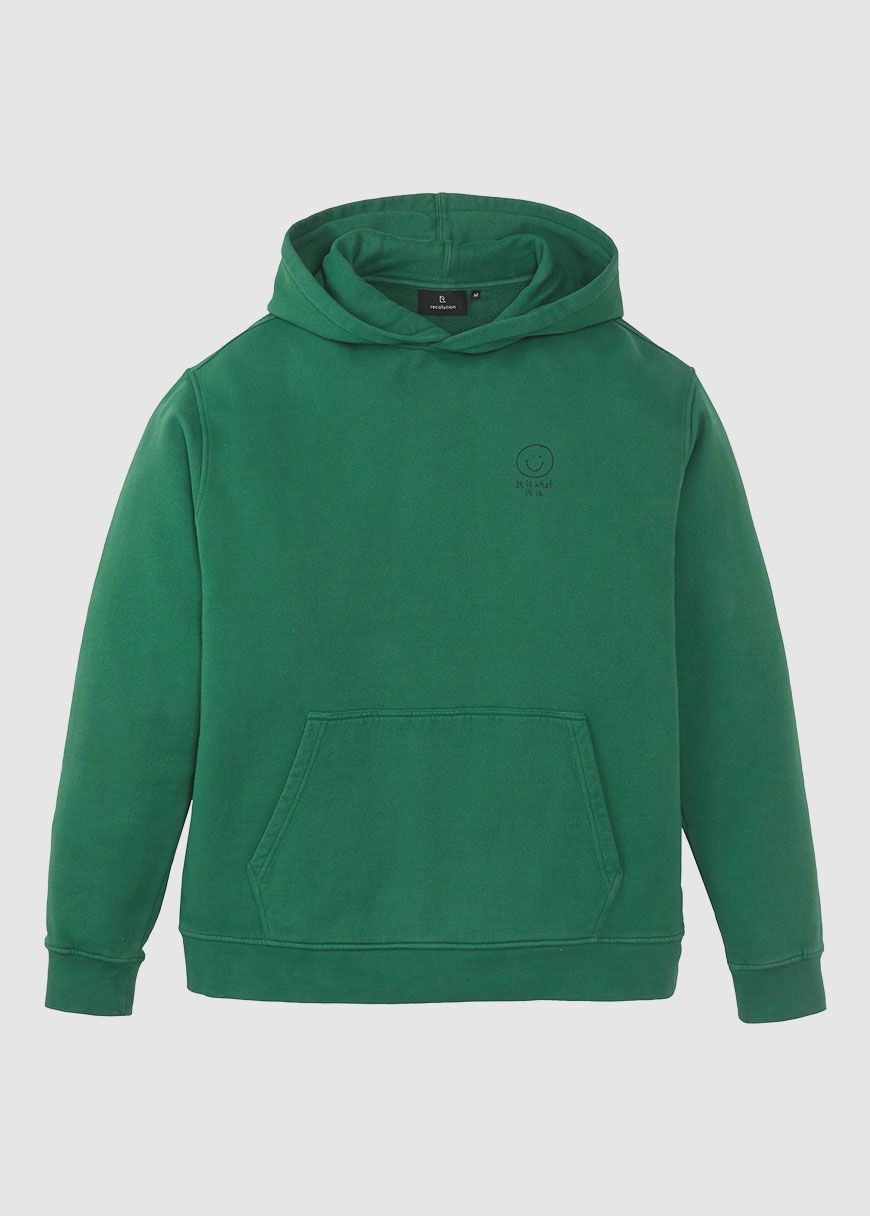 Hoodie Olive Smiley