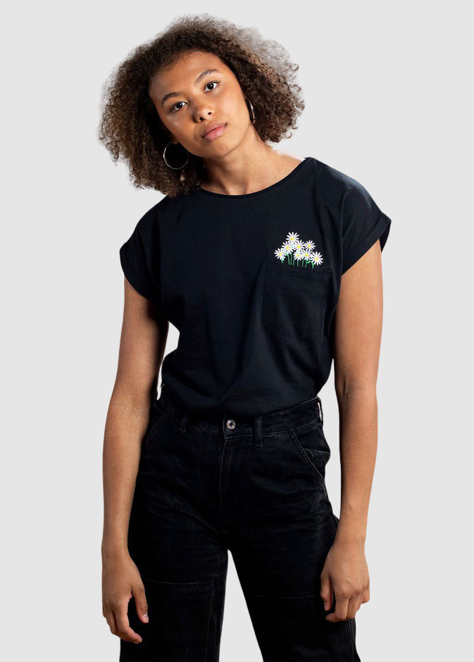 T-Shirt Visby Flower Pocket