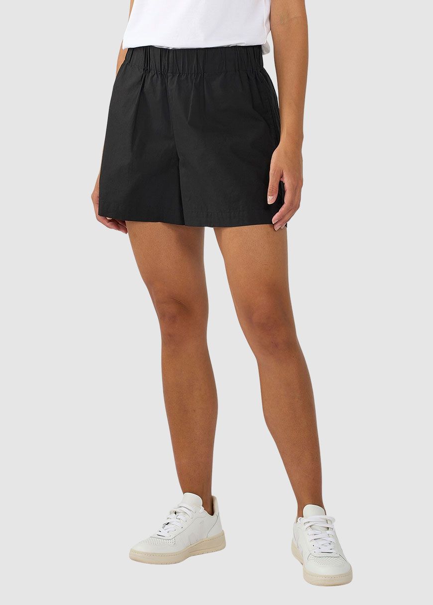 Poplin Elastic Waist Shorts