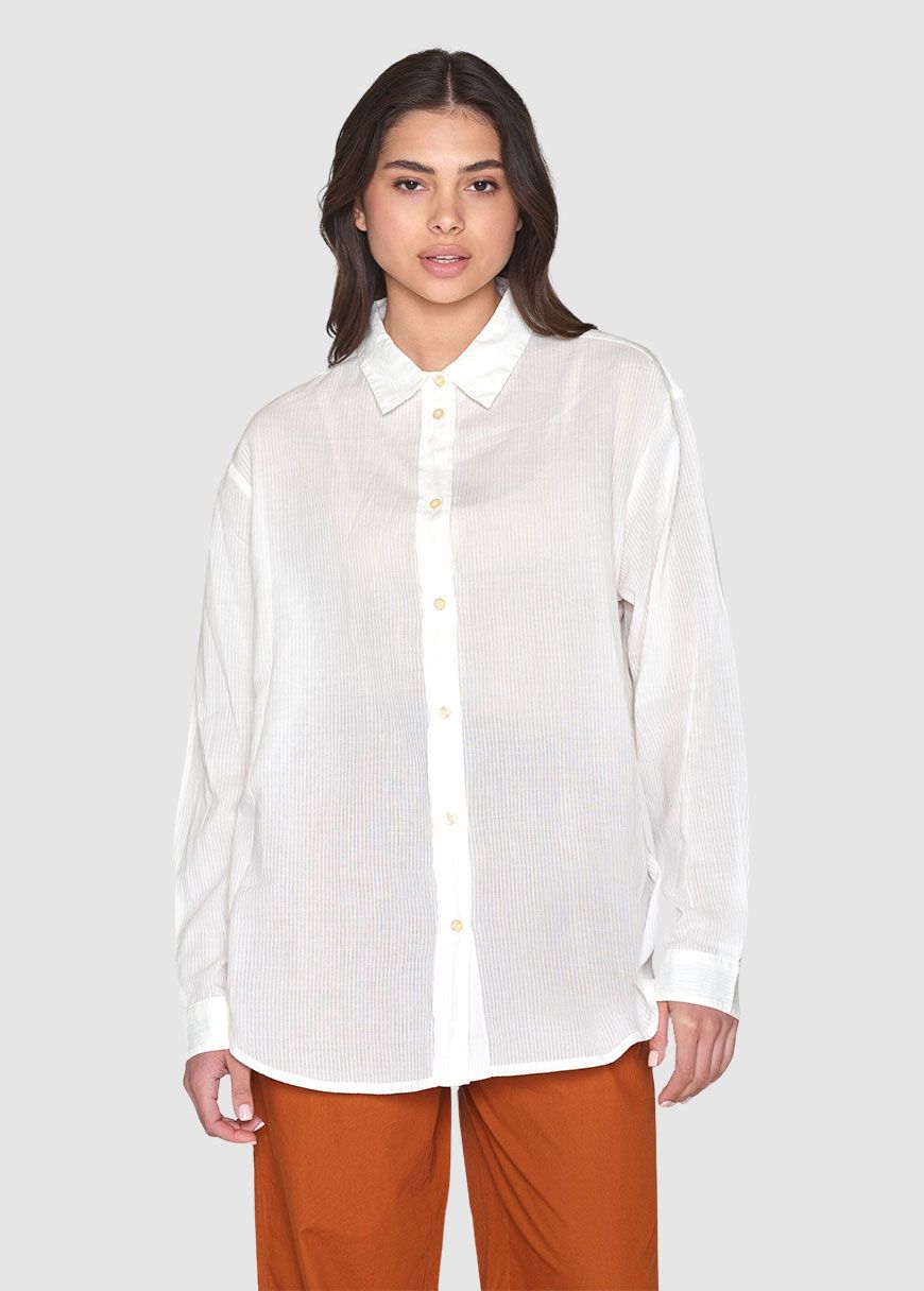 Loose Stripe Structure Shirt