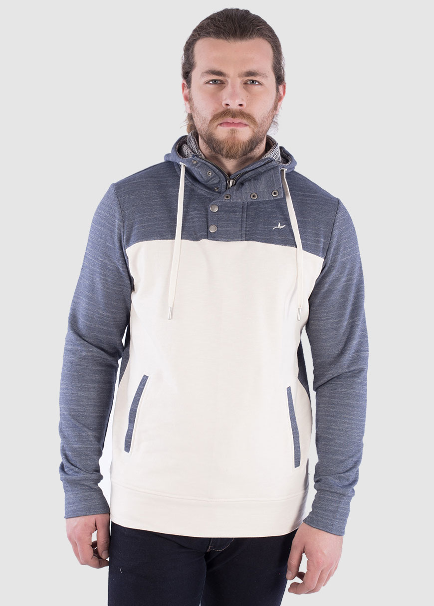 Men`s H. Zipped Hoodie White