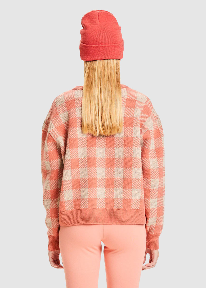 Myrthe Lambswool Pixel Check Crew Neck