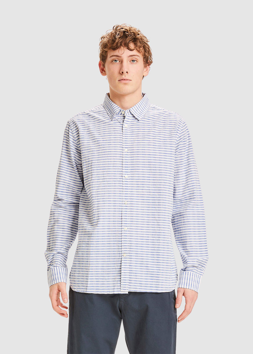 Elder Regular Fit Horizontal Striped Shirt