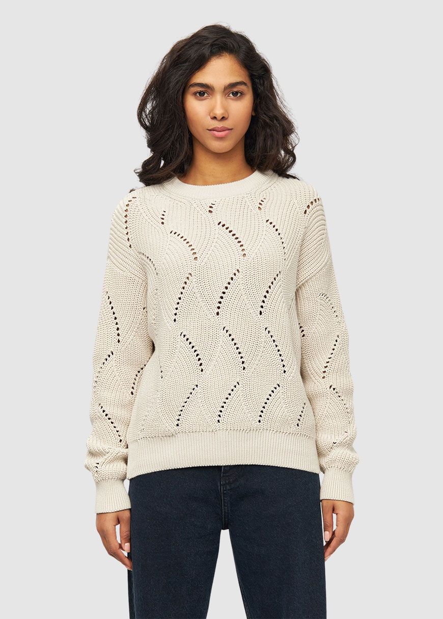 Cotton Cable Crew Neck