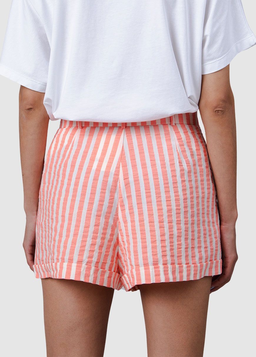 Stripes Belted Shorts