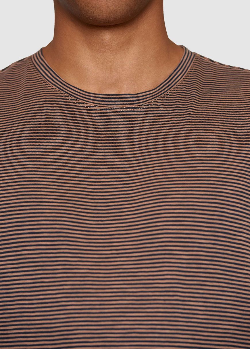 Narrow Striped Slub Tee