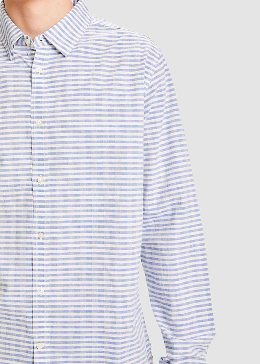 Elder Regular Fit Horizontal Striped Shirt