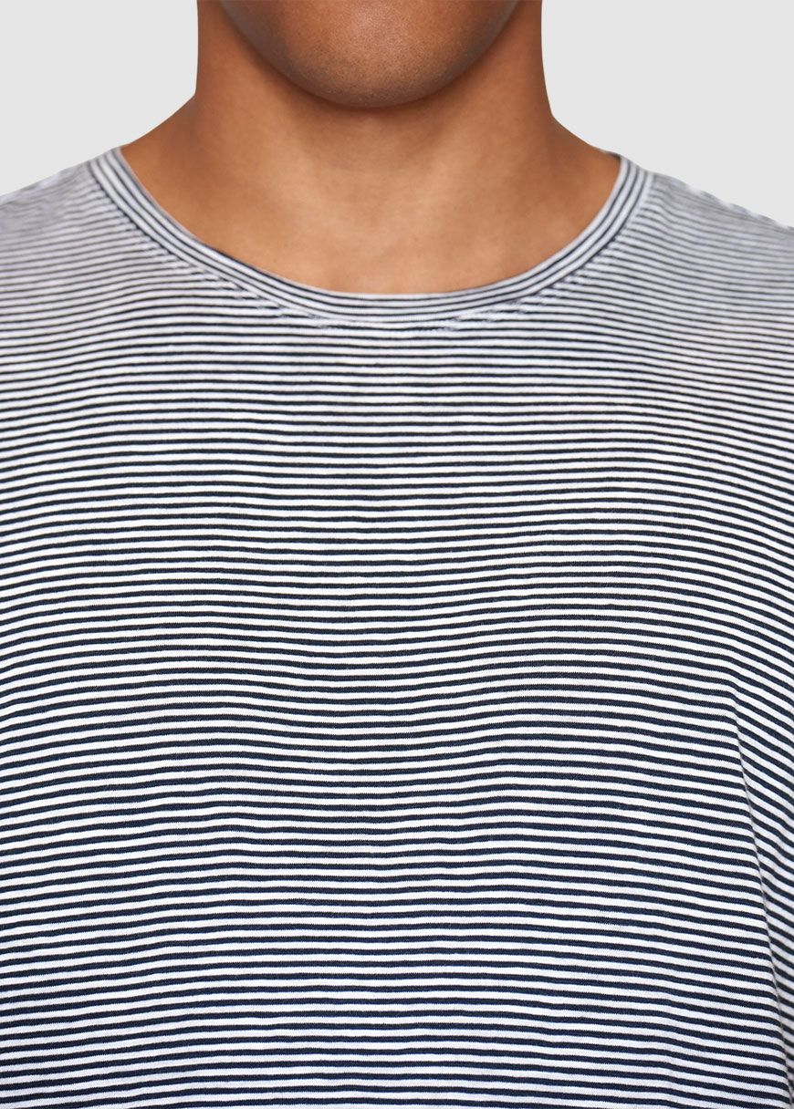 Narrow Striped Slub Tee