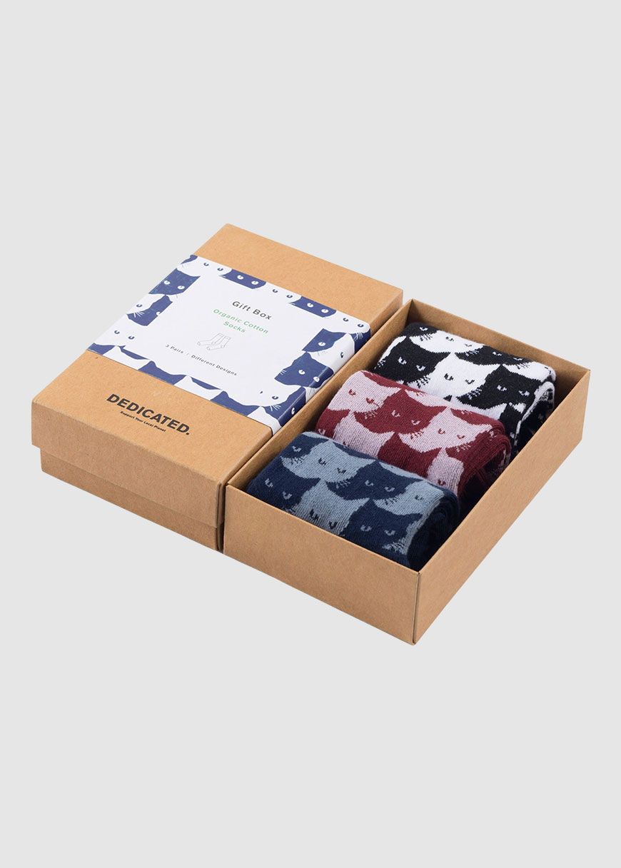 Socks Sigtuna Pepita Cats 3-Pack