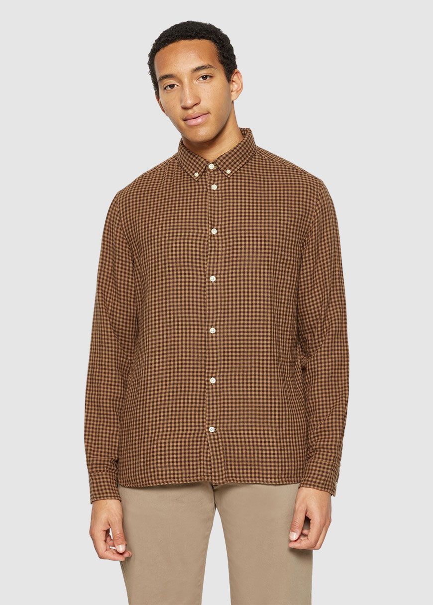 Regular Fit Double Layer Checkered Shirt