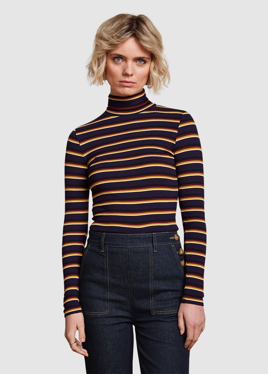 Rollneck Top Century Stripe